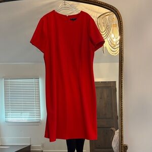 Maggy London Bold Red Midi Shift Dress